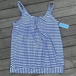 NWT Younique striped tankini top, XL